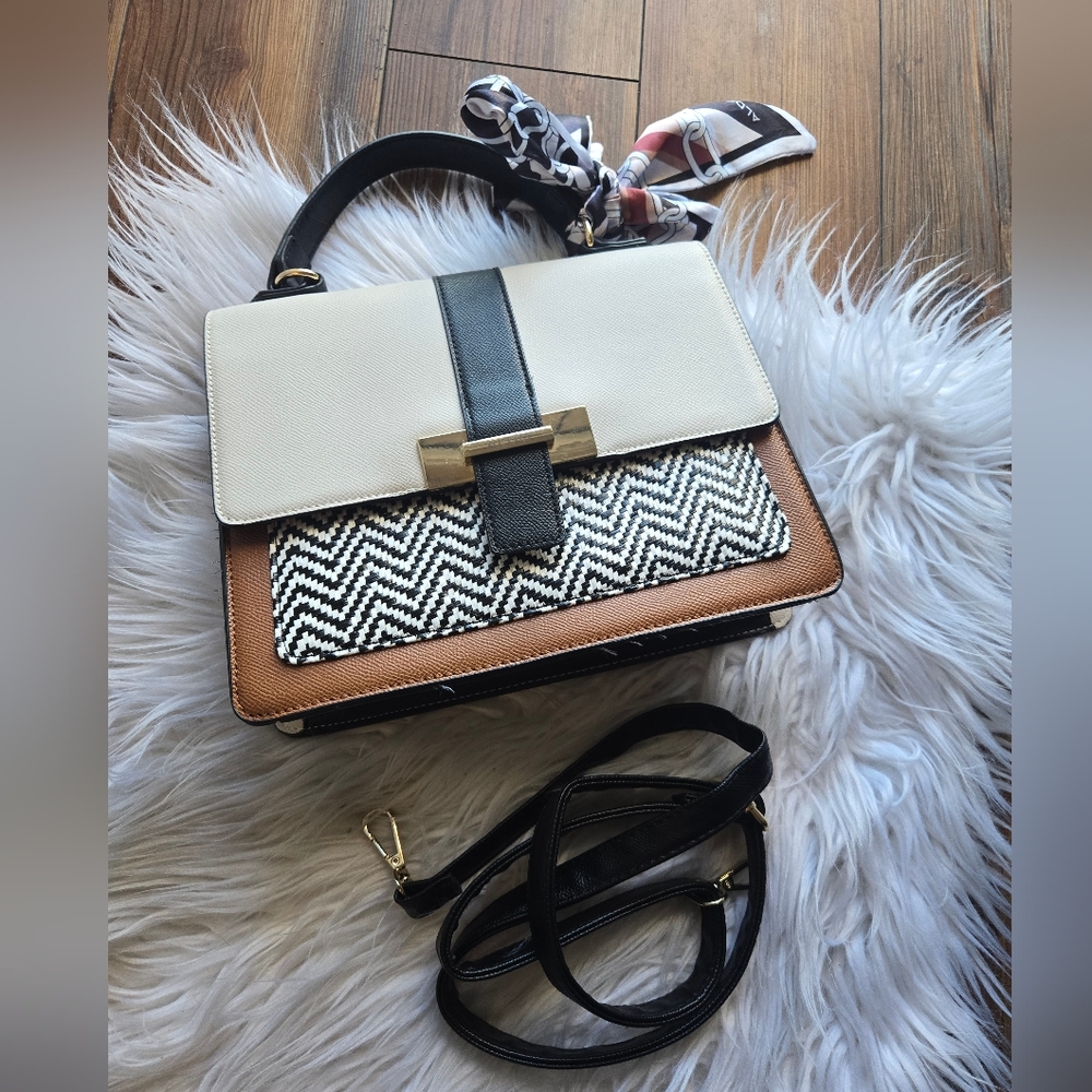 ALDO Caiilla Sachtel Multicolor Bag With Scarf - Picture 11 of 12